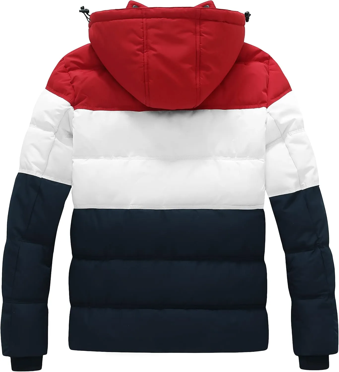 Wantdo Men's Hooded Winter Coat Warm Puffer Jacket Thicken Cotton Coat with Removable Hood