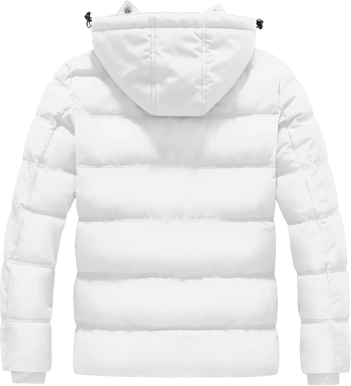 Wantdo Men's Hooded Winter Coat Warm Puffer Jacket Thicken Cotton Coat with Removable Hood