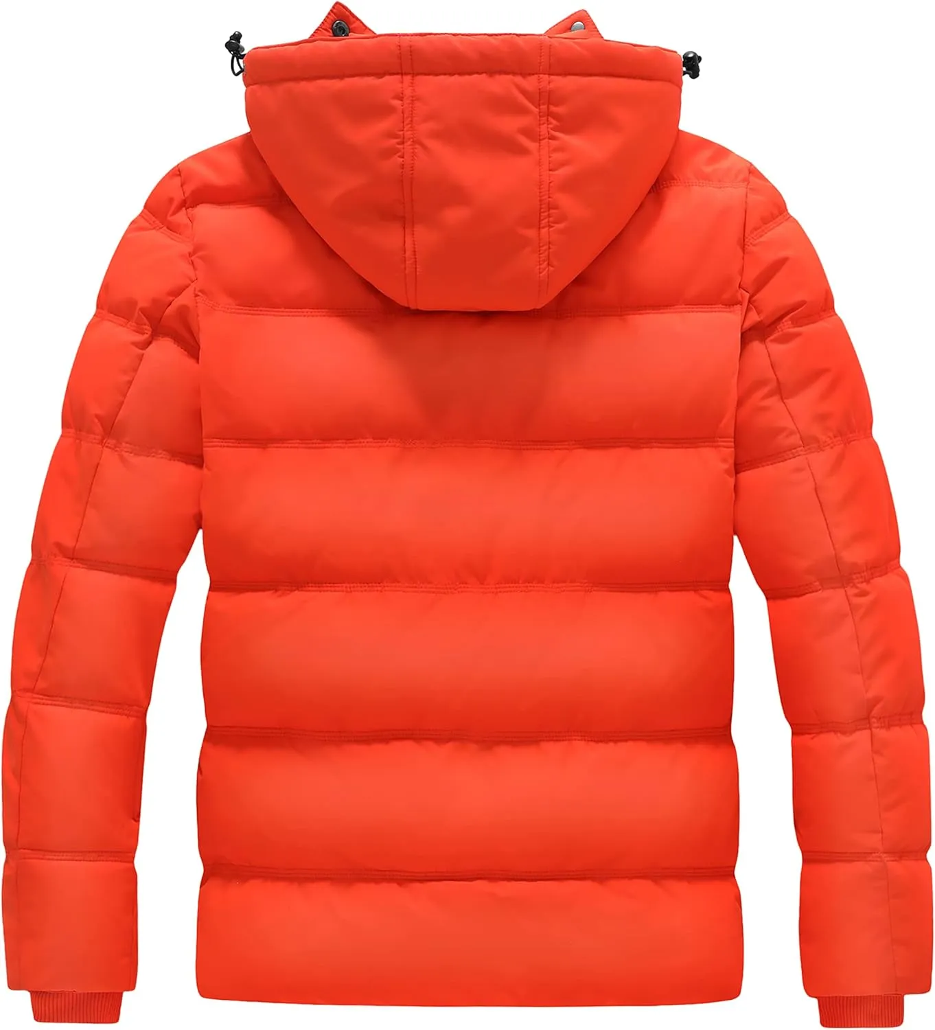 Wantdo Men's Hooded Winter Coat Warm Puffer Jacket Thicken Cotton Coat with Removable Hood