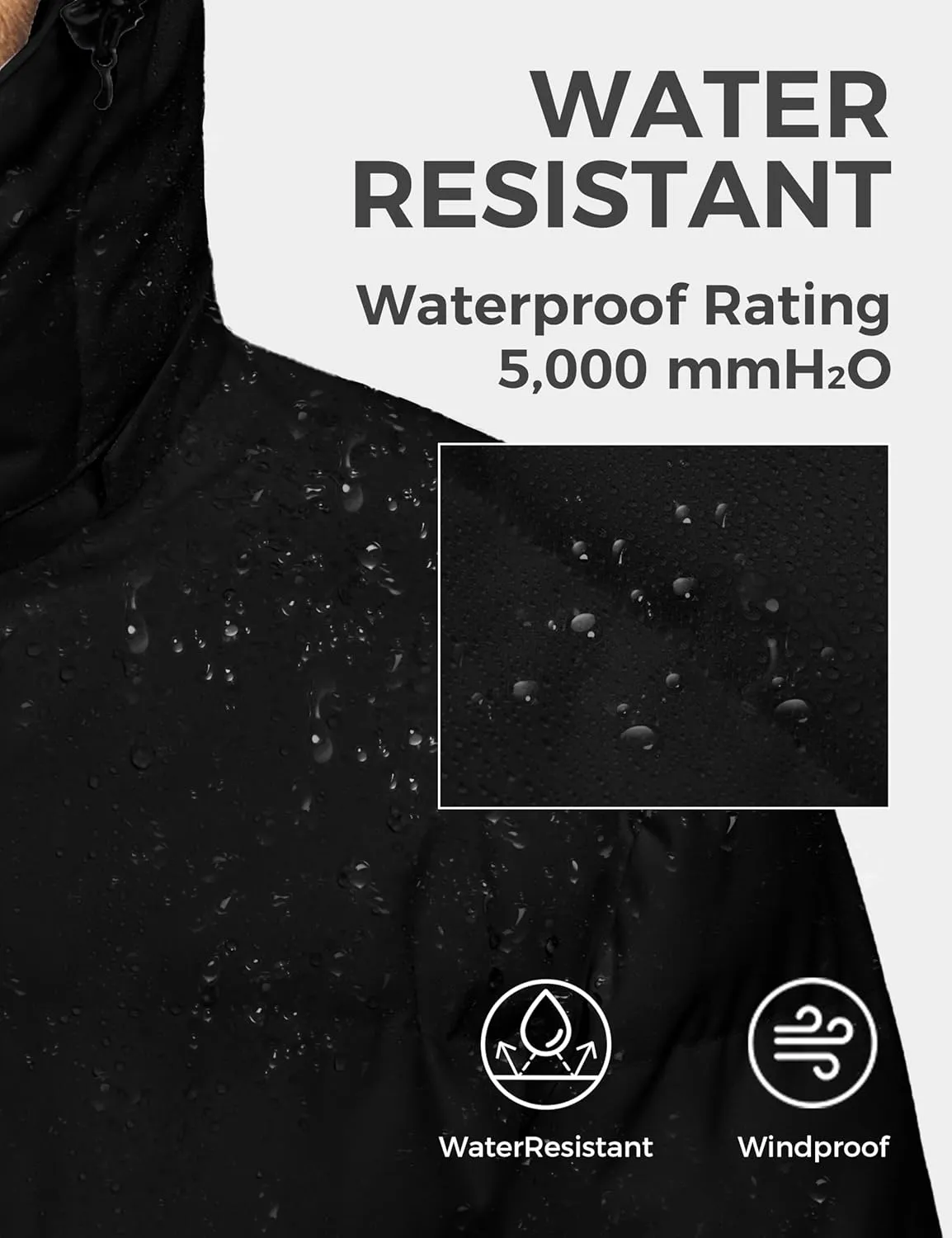 wantdo Men's Hooded Winter Coat Waterproof Puffer Jacket Warmth Winter Jacket