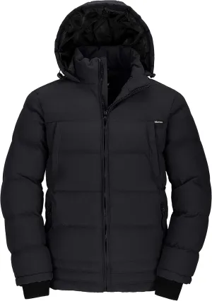 wantdo Men's Thicken Puffer Jacket Padded Waterproof Warm Winter Coat with Hood