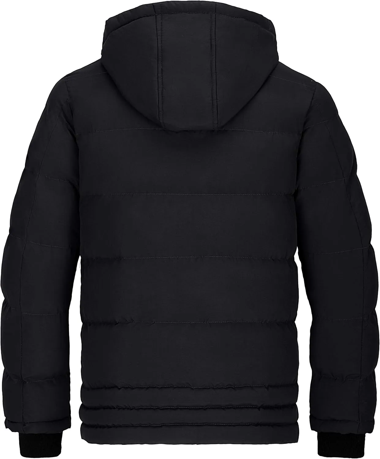 wantdo Men's Thicken Puffer Jacket Padded Waterproof Warm Winter Coat with Hood