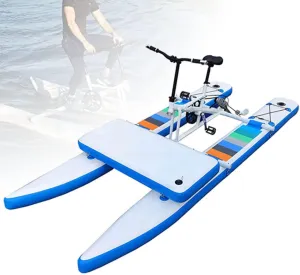 Water Bicycle, Water Boating, Inflatable Kayak Bikeboat for Lake, Park Water Leisure Bicycles, Water Amusement Facilities