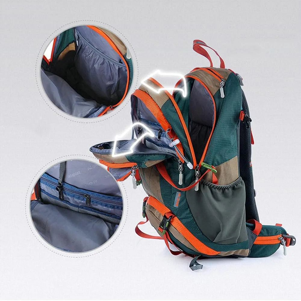 Waterproof Travel Hiking Backpack Sports Cycling Camping Backpack Rucksack Men Travel Light Trekking Bagpack 900D Nylon Bag 30L-Rose Red_30L