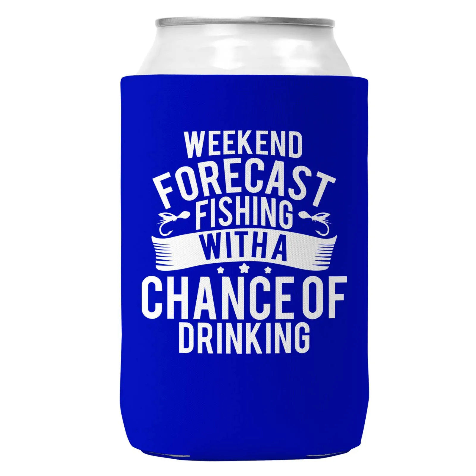 Weekend Forecast Fishing Can Coozie Cooler for 12oz Cans