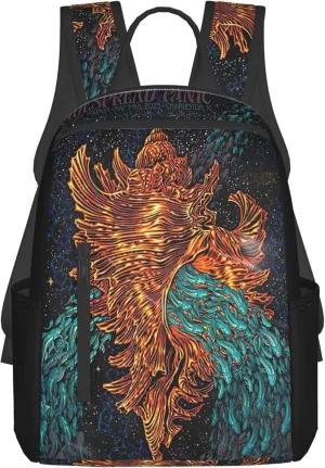 Widespread Music Panic Stylish Backpack Multi-functional and Lightweight Bag Travel Outdoor Activities Adjustable Shoulder Straps Daypacks, Black