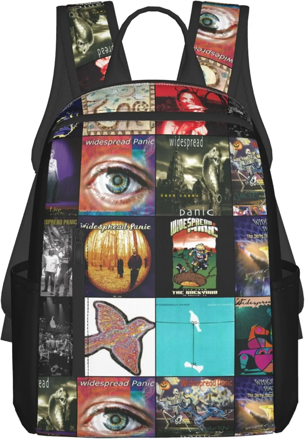 Widespread Music Panic Stylish Backpack Multi-functional and Lightweight Bag Travel Outdoor Activities Adjustable Shoulder Straps Daypacks, Black