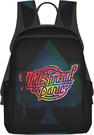 Widespread Music Panic Stylish Backpack Multi-functional and Lightweight Bag Travel Outdoor Activities Adjustable Shoulder Straps Daypacks, Black