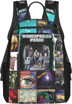 Widespread Music Panic Stylish Backpack Multi-functional and Lightweight Bag Travel Outdoor Activities Adjustable Shoulder Straps Daypacks, Black