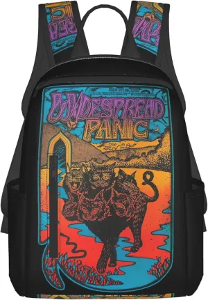 Widespread Music Panic Stylish Backpack Multi-functional and Lightweight Bag Travel Outdoor Activities Adjustable Shoulder Straps Daypacks