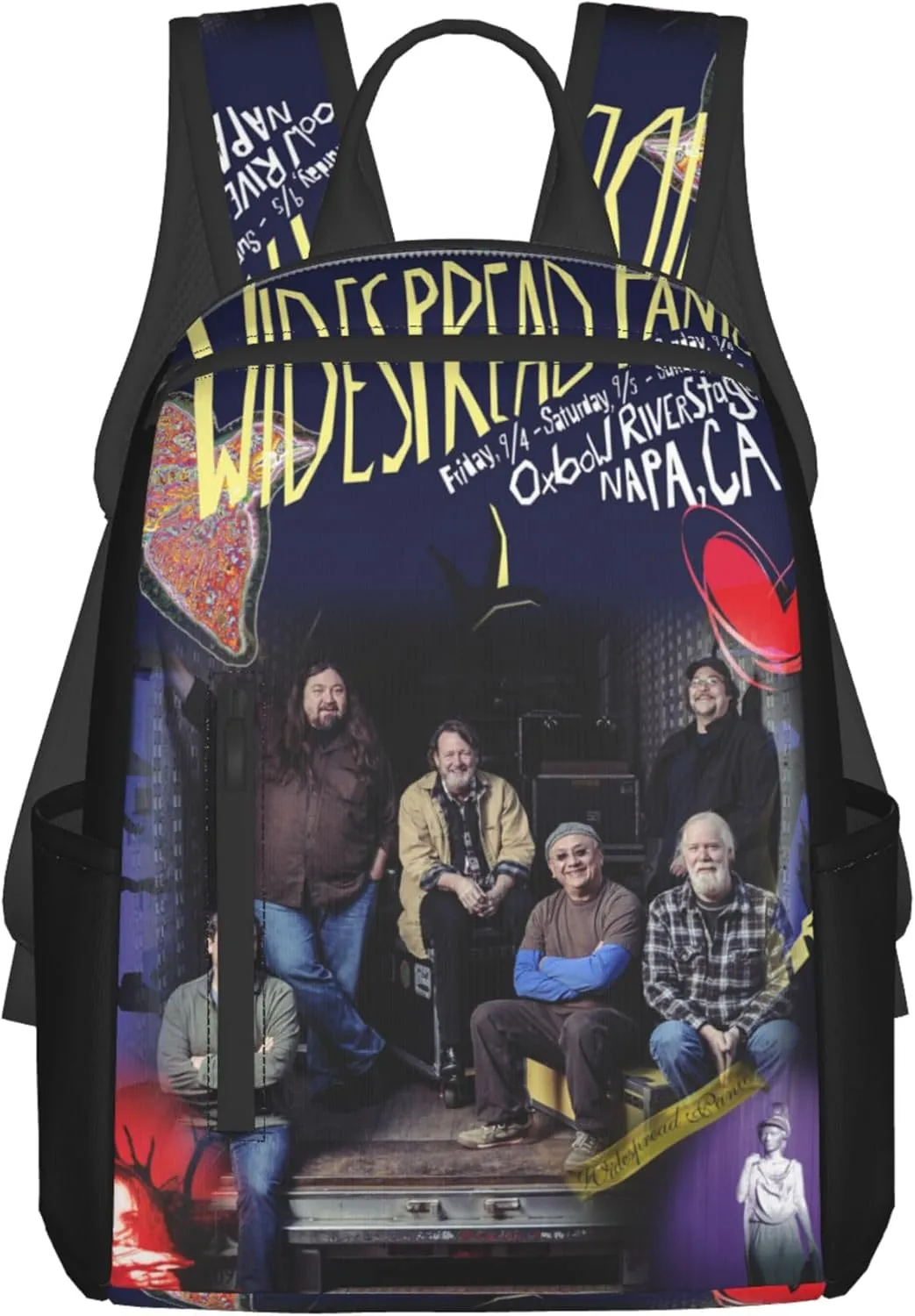Widespread Music Panic Stylish Backpack Multi-functional and Lightweight Bag Travel Outdoor Activities Adjustable Shoulder Straps Daypacks