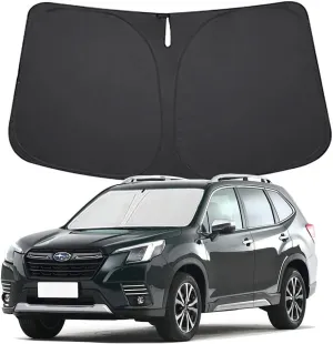 Windshield Sun Shade for Subaru Forester 2019-2024 Front Window Sun Visor Protector Subaru Forester Accessories Foldable Sunshade Blocks UV Rays Keeps Your Car Cooler