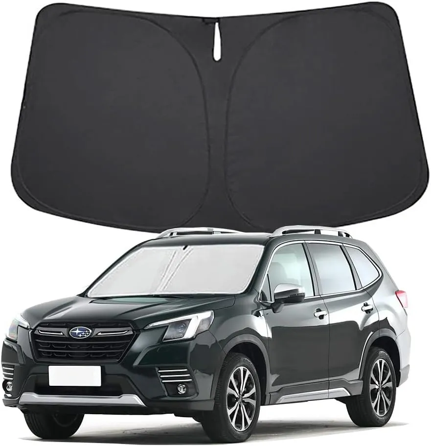 Windshield Sun Shade for Subaru Forester 2019-2024 Front Window Sun Visor Protector Subaru Forester Accessories Foldable Sunshade Blocks UV Rays Keeps Your Car Cooler