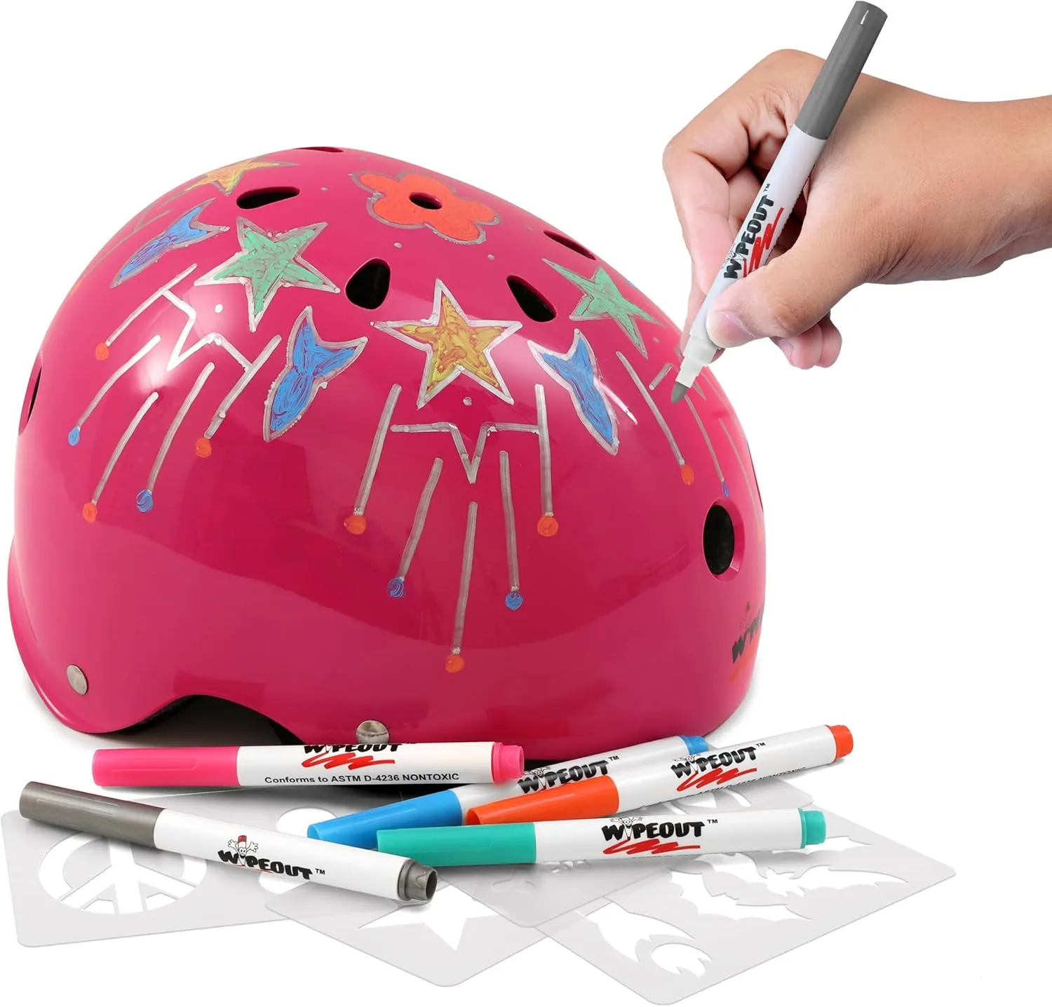 Wipeout Dry Erase Kids Helmet for Skiing and Snowboarding