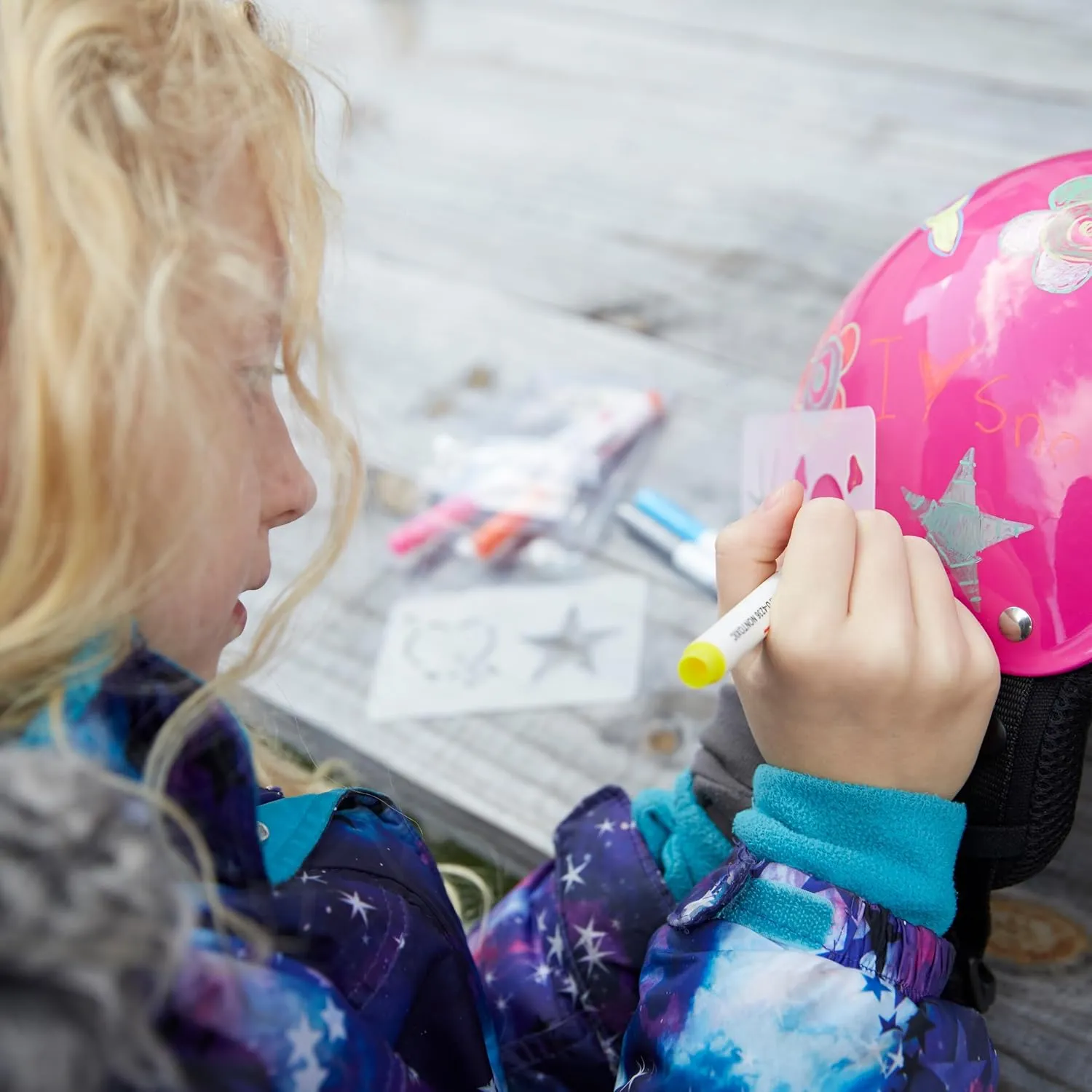Wipeout Dry Erase Kids Helmet for Skiing and Snowboarding