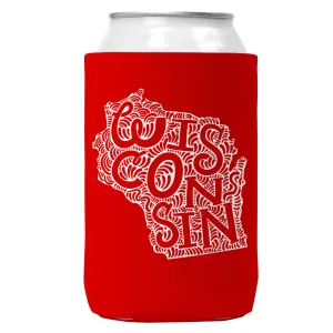 Wisconsin Can Coozie/Cooler for 12oz Cans