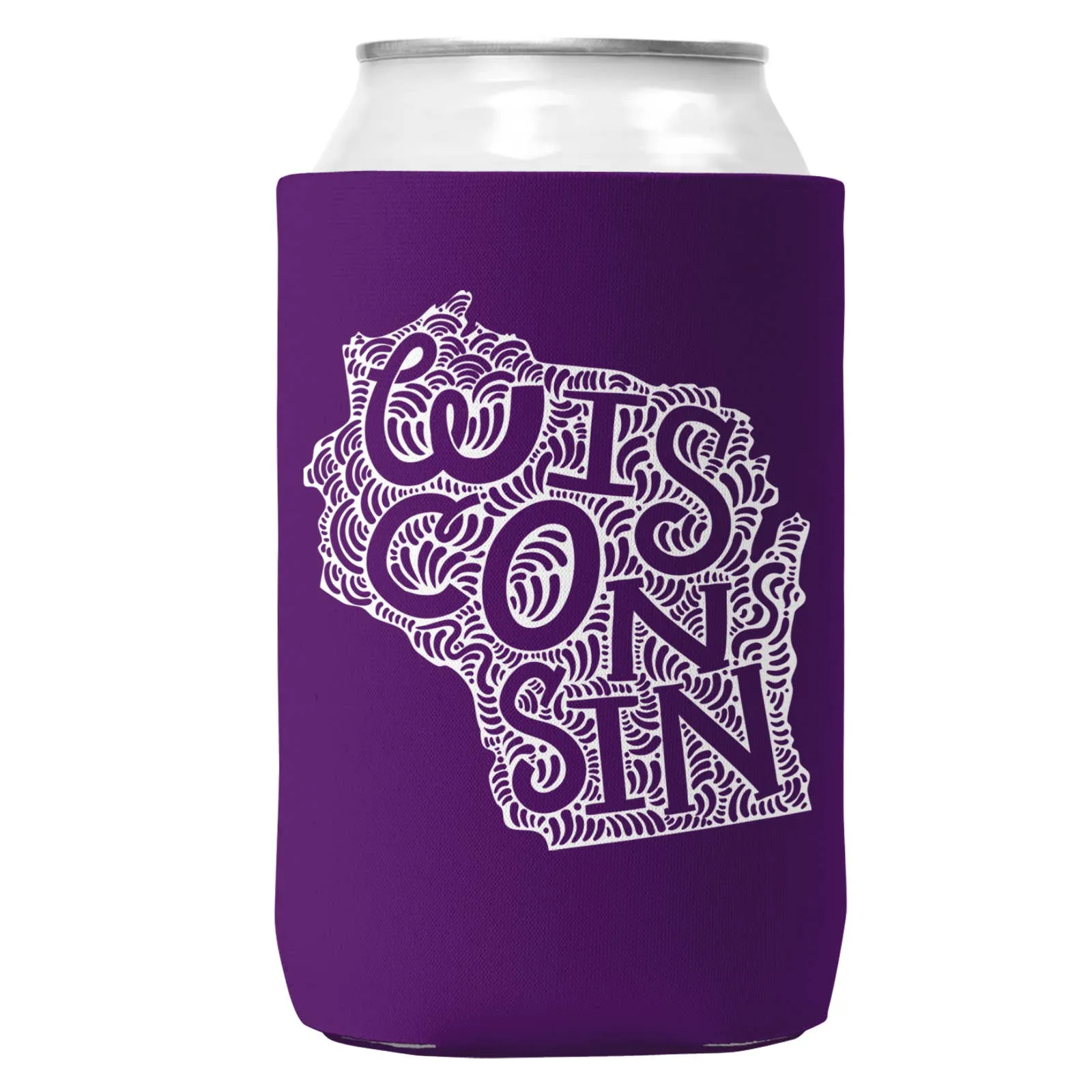 Wisconsin Can Coozie/Cooler for 12oz Cans