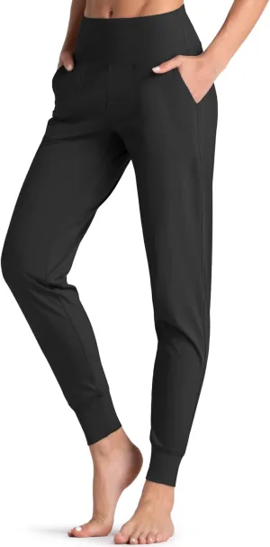Wjustforu Women's High Waist Joggers Sweatpants Lightweight & Comfortable Yoga Pants with Pockets