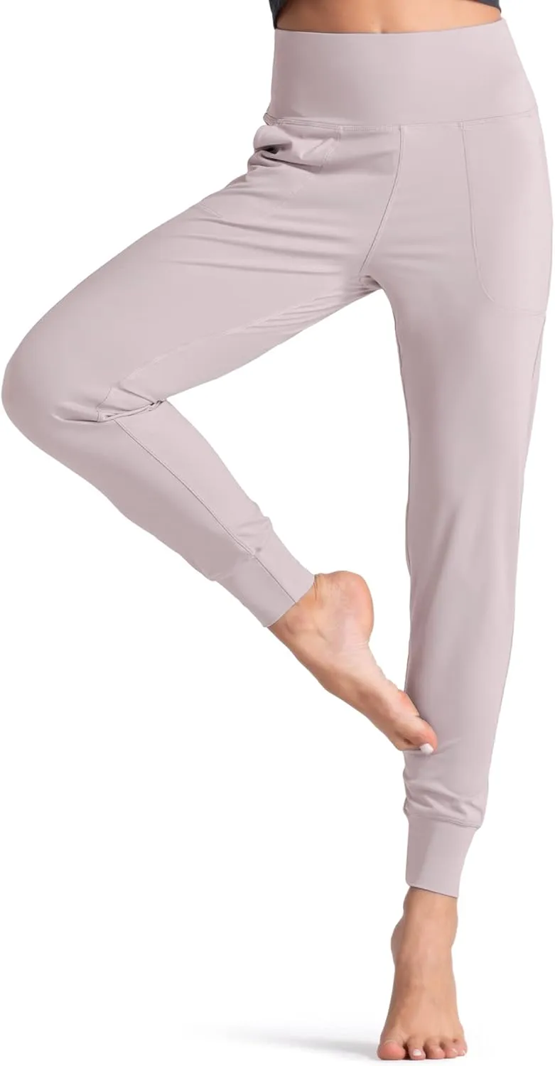 Wjustforu Women's High Waist Joggers Sweatpants Lightweight & Comfortable Yoga Pants with Pockets