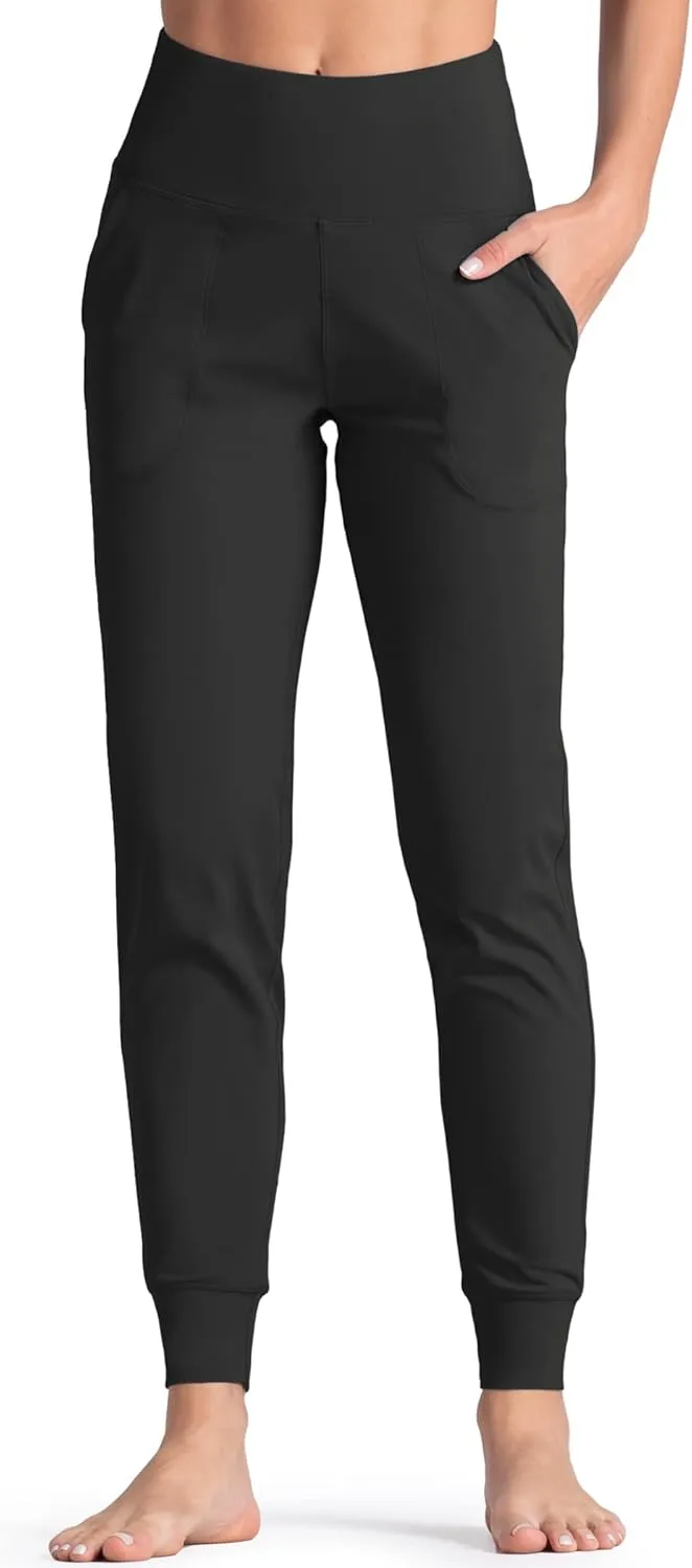 Wjustforu Women's High Waist Joggers Sweatpants Lightweight & Comfortable Yoga Pants with Pockets