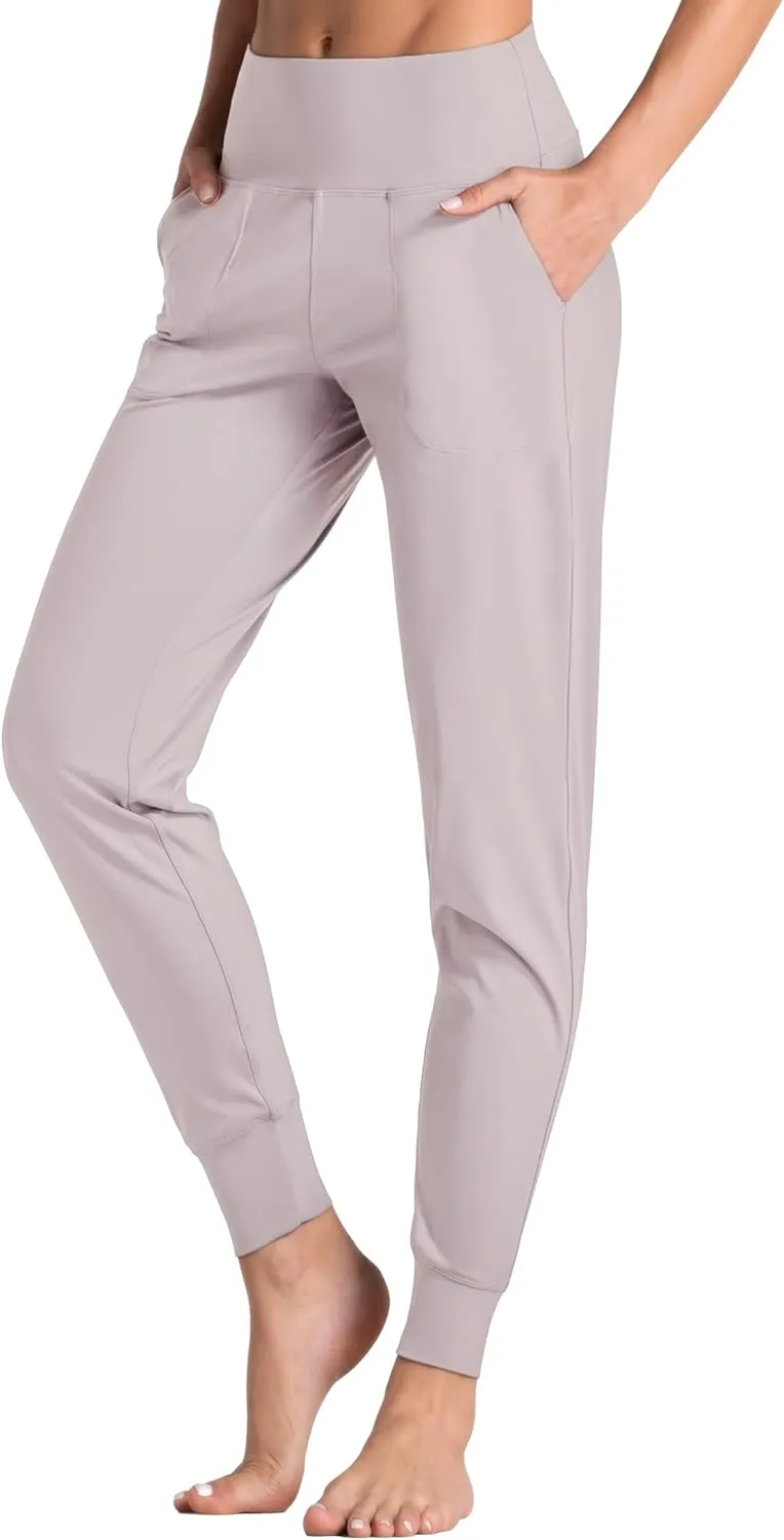 Wjustforu Women's High Waist Joggers Sweatpants Lightweight & Comfortable Yoga Pants with Pockets