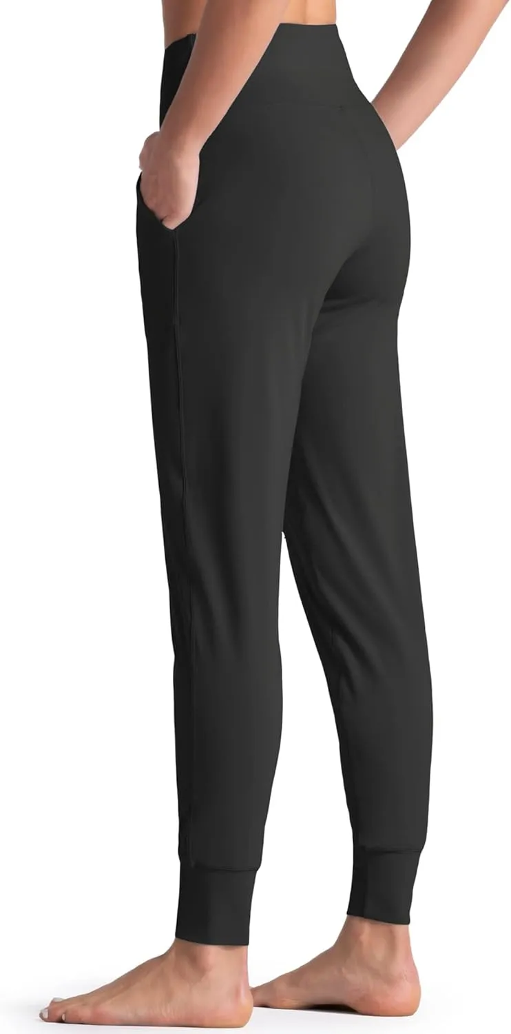 Wjustforu Women's High Waist Joggers Sweatpants Lightweight & Comfortable Yoga Pants with Pockets