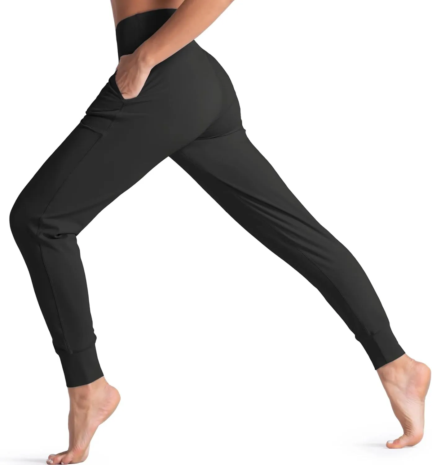 Wjustforu Women's High Waist Joggers Sweatpants Lightweight & Comfortable Yoga Pants with Pockets