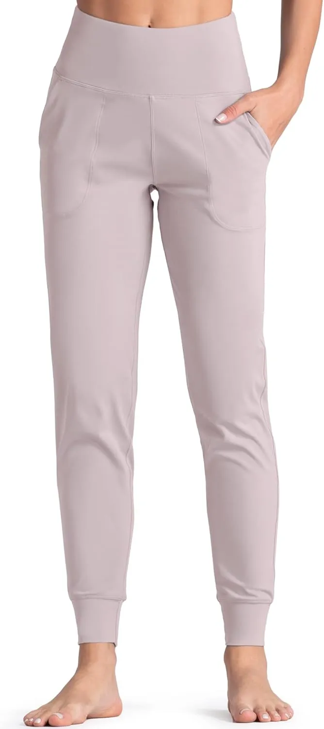 Wjustforu Women's High Waist Joggers Sweatpants Lightweight & Comfortable Yoga Pants with Pockets