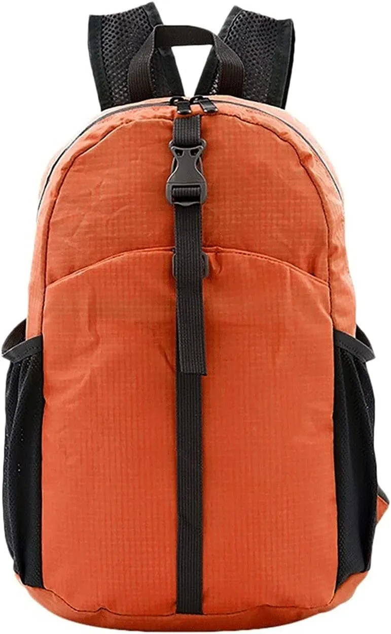 WOBBLO Hiking Daypacks 18L Outdoor Sport Backpack， Climbing Hiking Running Bike Cycling Knapsack Ultralight Bicycle Bag， Waterproof Hydration Rucksack(Orange)