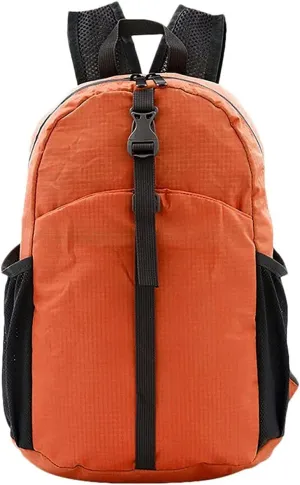 WOBBLO Hiking Daypacks 18L Outdoor Sport Backpack， Climbing Hiking Running Bike Cycling Knapsack Ultralight Bicycle Bag， Waterproof Hydration Rucksack(Orange)