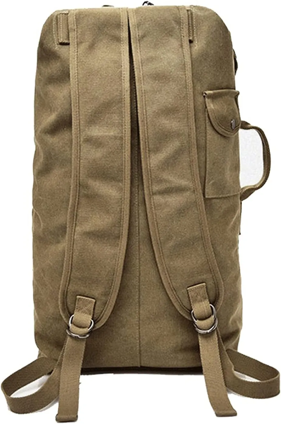 WOBBLO Hiking Daypacks 25L/35L Canvas Outdoor Military Backpack， Tactical Hiking Camping Travel Bag for Fishing Rucksack， Gym Fitness Sports Handbags(Army Green,Small)