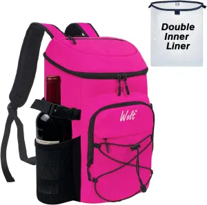 WOLT Cooler Backpack,24 Cans Insulated Backpack Cooler Leakproof,Lightweight Soft Cooler Bag,Camping Cooler,Large Capacity Beach Cooler,Waterproof Travel Cooler Lunch Backpack for Hiking