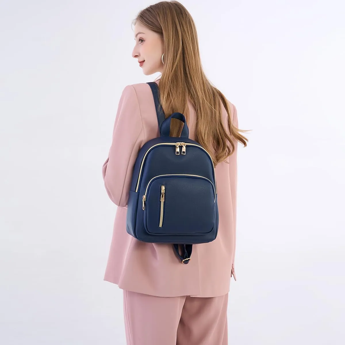 Women Mini Backpack Purse PU Leather Anti-theft Backpack Ladies Fashion Casual Travel Daypack Rucksack