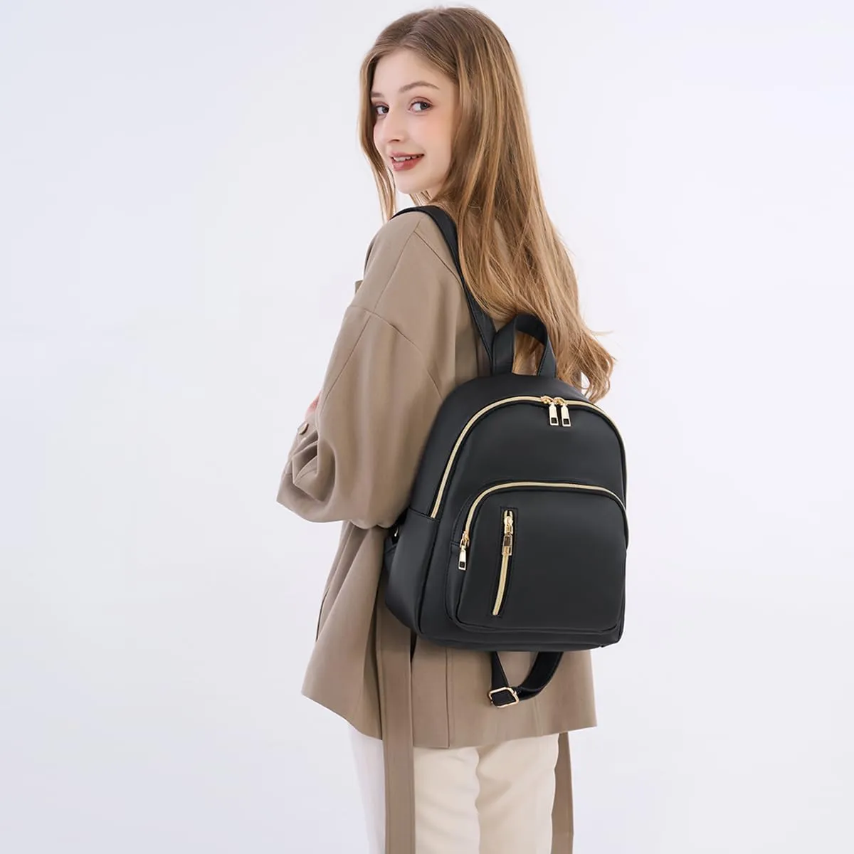 Women Mini Backpack Purse PU Leather Anti-theft Backpack Ladies Fashion Casual Travel Daypack Rucksack