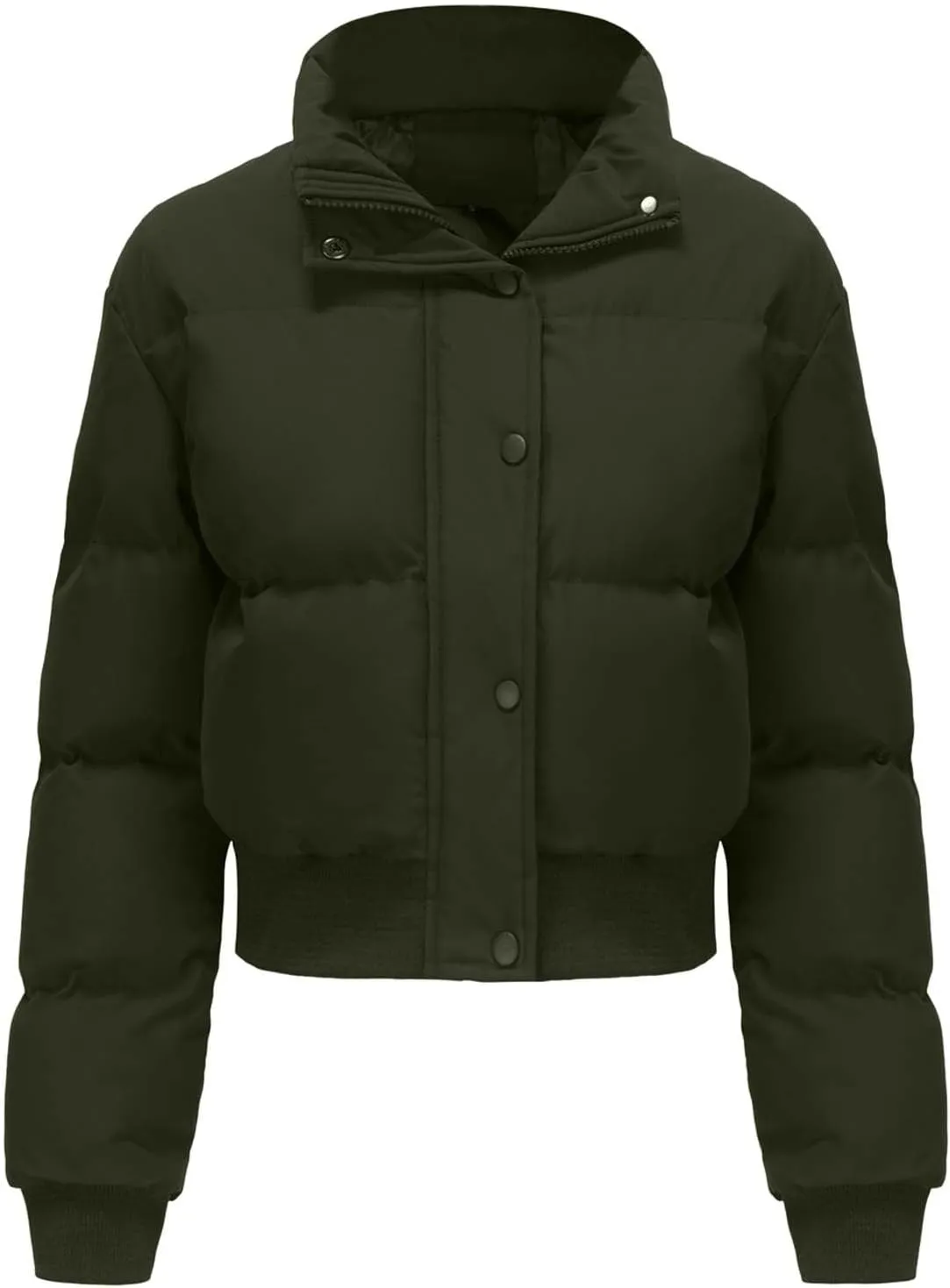 Women's Crop Puffer Vest Sleeveless Winter Cropped Stand Collar Warm Padded Puffer Jacket Lightweight Y2k with Pocket