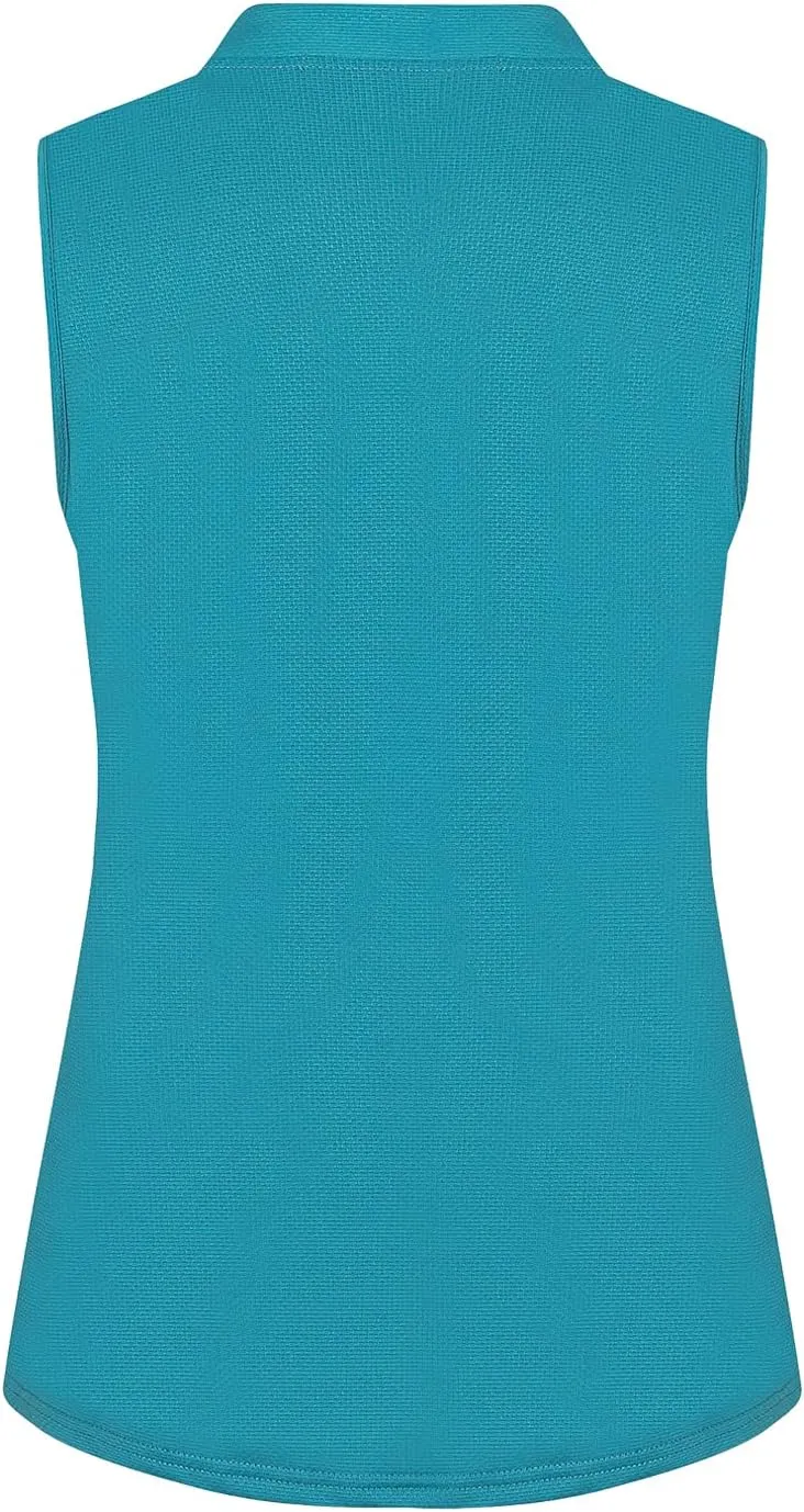Womens Sleeveless Golf Polo Shirts Lightweight Tennis Sport Tops