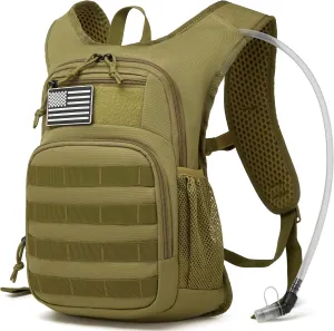 wotony Hydration Backpack with Water Bladder for Hiking Tactical Hydration Pack for Men Women Molle Water Backpack for Hiking