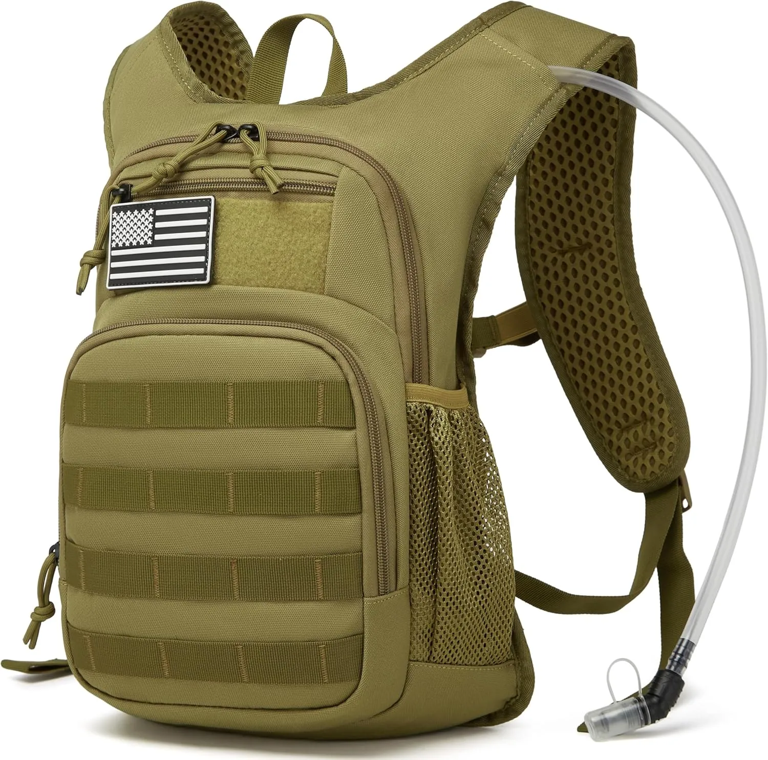 wotony Hydration Backpack with Water Bladder for Hiking Tactical Hydration Pack for Men Women Molle Water Backpack for Hiking