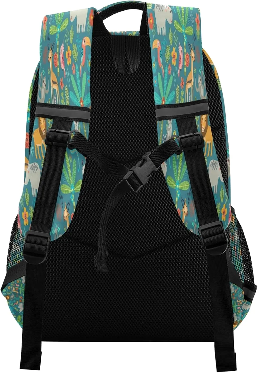 xigua Jungle Animals Print Backpack Casual Daypacks Outdoor Sports Rucksack School Shoulder Bag for Boys Girls Teens