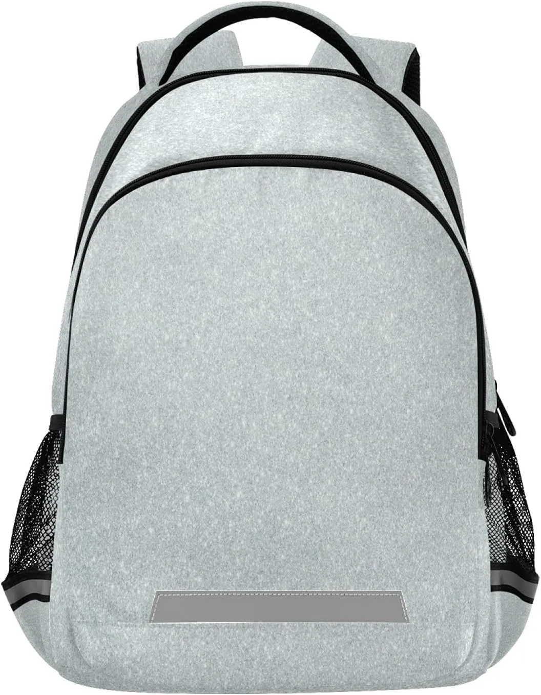 xigua Silver Glitter Texture Print Backpack Casual Daypacks Outdoor Sports Rucksack School Shoulder Bag for Boys Girls Teens