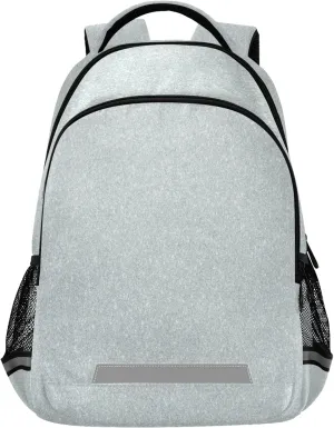 xigua Silver Glitter Texture Print Backpack Casual Daypacks Outdoor Sports Rucksack School Shoulder Bag for Boys Girls Teens