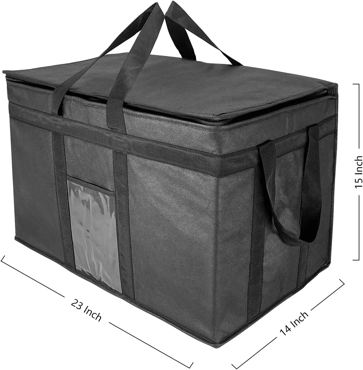 Yalin XXXL Large Insulated Cooler Bag, Styrofoam Cooler of Keep Food Hot or Cold, Reusable Double Zipper Food Delivery Bag for Grocery Shopping, 23" W x 15" H x 14" D