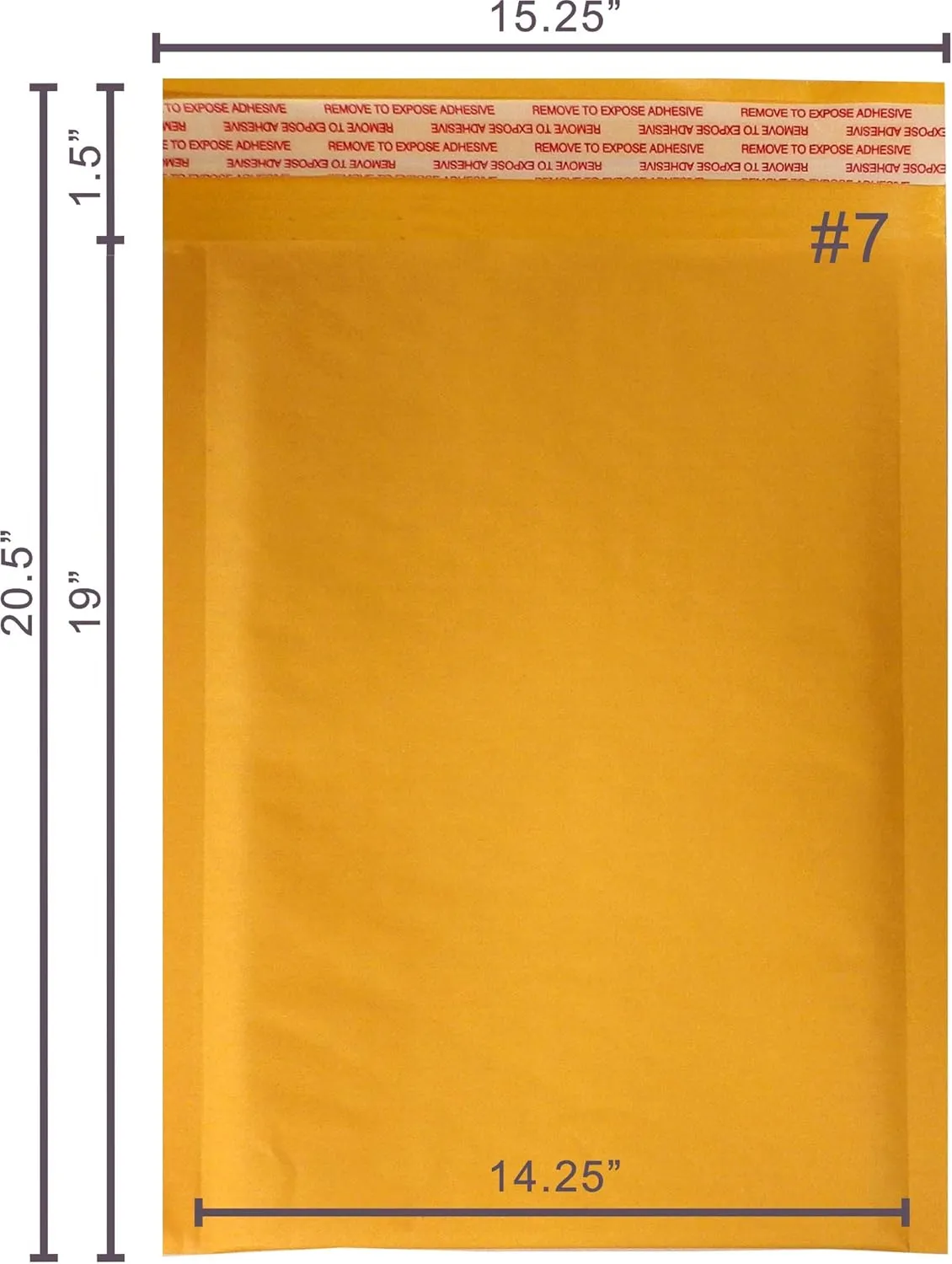 Yens Kraft Bubble Mailers 14.25x20 50 Pack Self Seal Adhesive Shipping Bags, Cushioning Padded Envelopes for Shipping, Mailing, Packaging Useable Space 14.25x19 KF#7-50