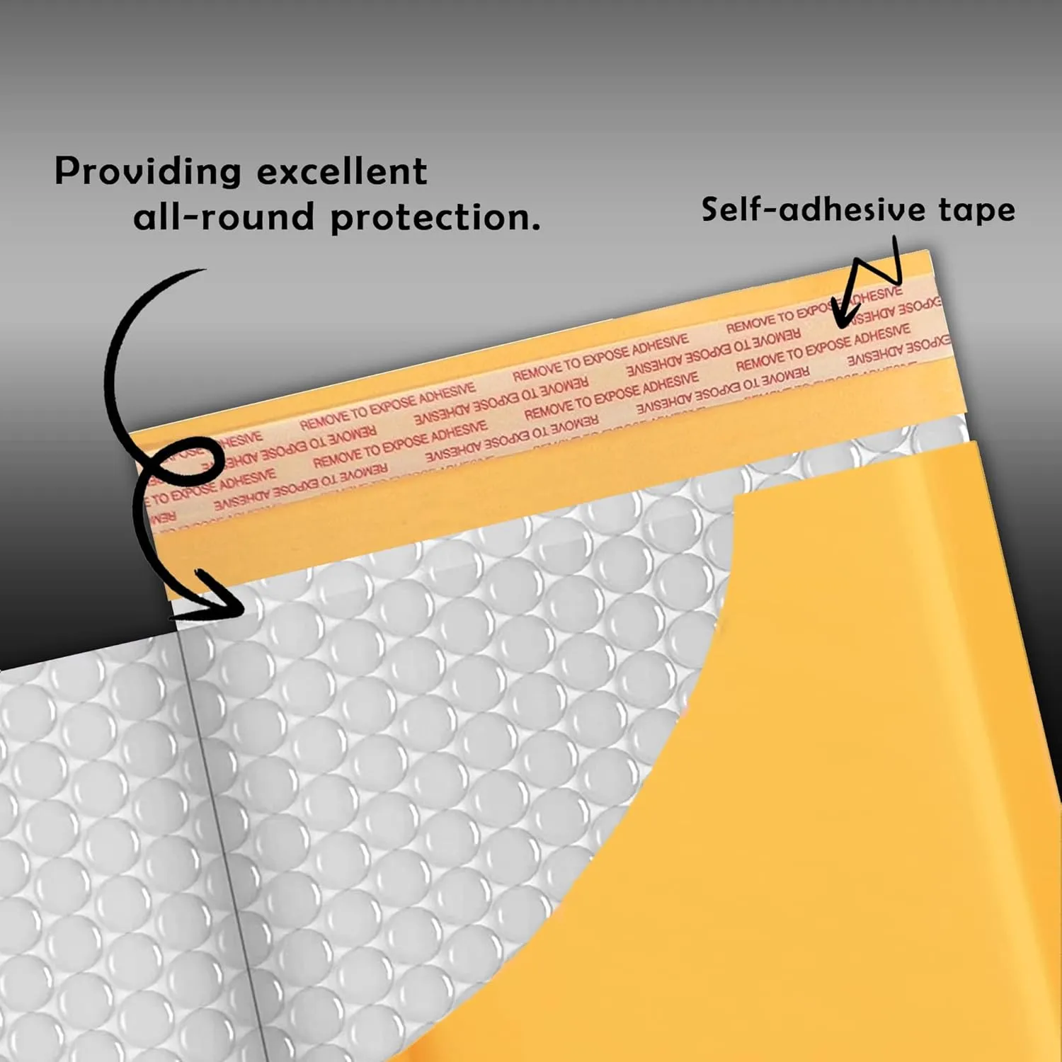 Yens Kraft Bubble Mailers 14.25x20 50 Pack Self Seal Adhesive Shipping Bags, Cushioning Padded Envelopes for Shipping, Mailing, Packaging Useable Space 14.25x19 KF#7-50