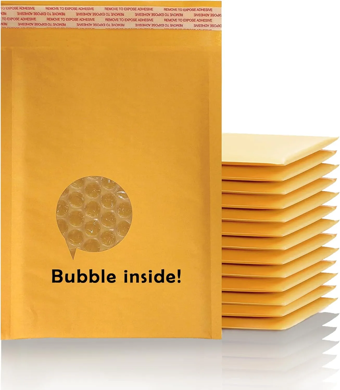 Yens Kraft Bubble Mailers 14.25x20 50 Pack Self Seal Adhesive Shipping Bags, Cushioning Padded Envelopes for Shipping, Mailing, Packaging Useable Space 14.25x19 KF#7-50