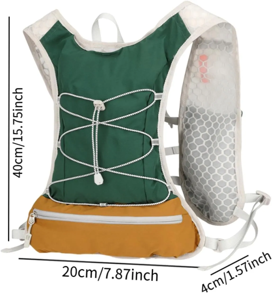 YIJU Women Men Running Vest Hydration Vest Reflective Strap Gear Rucksack Water Pack Outdoor Sports Bag for Jogging Trail