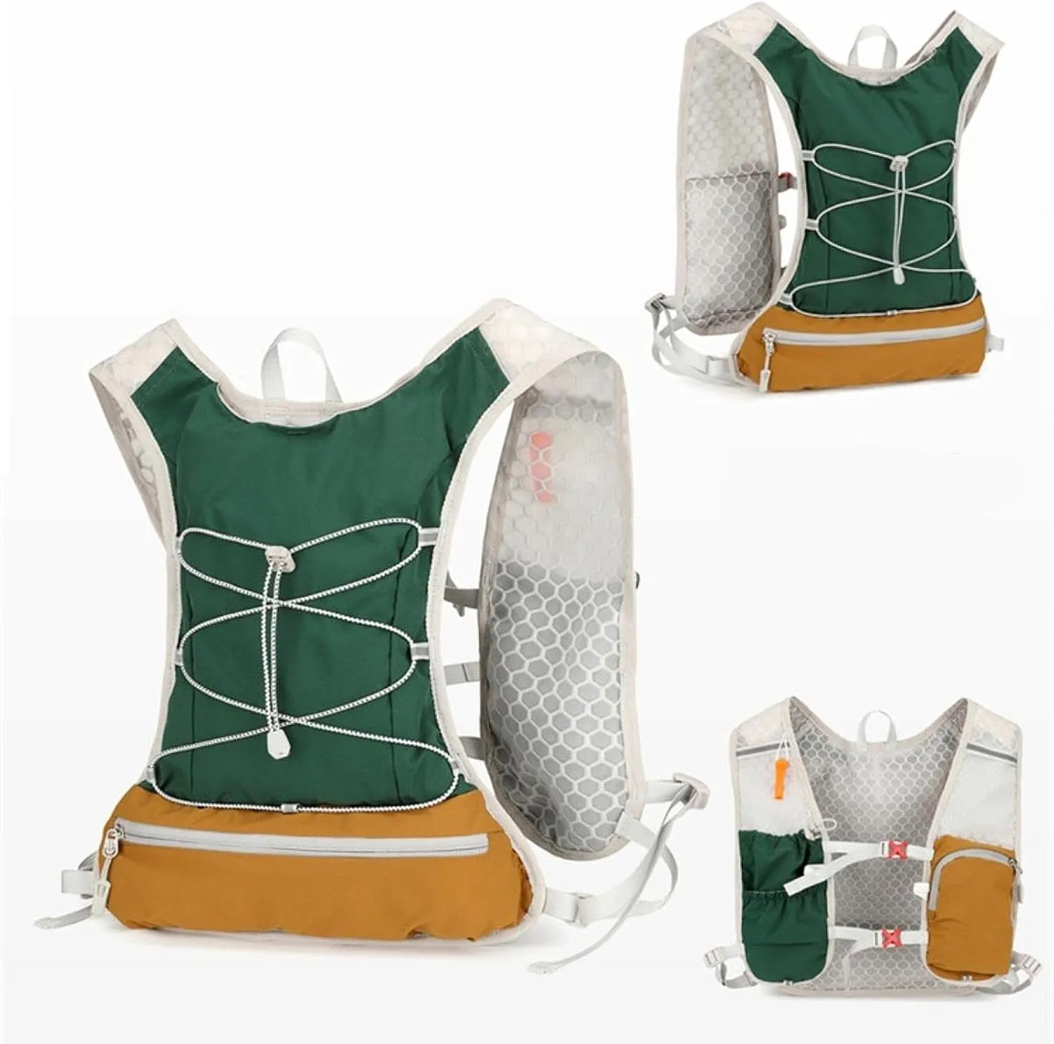 YIJU Women Men Running Vest Hydration Vest Reflective Strap Gear Rucksack Water Pack Outdoor Sports Bag for Jogging Trail