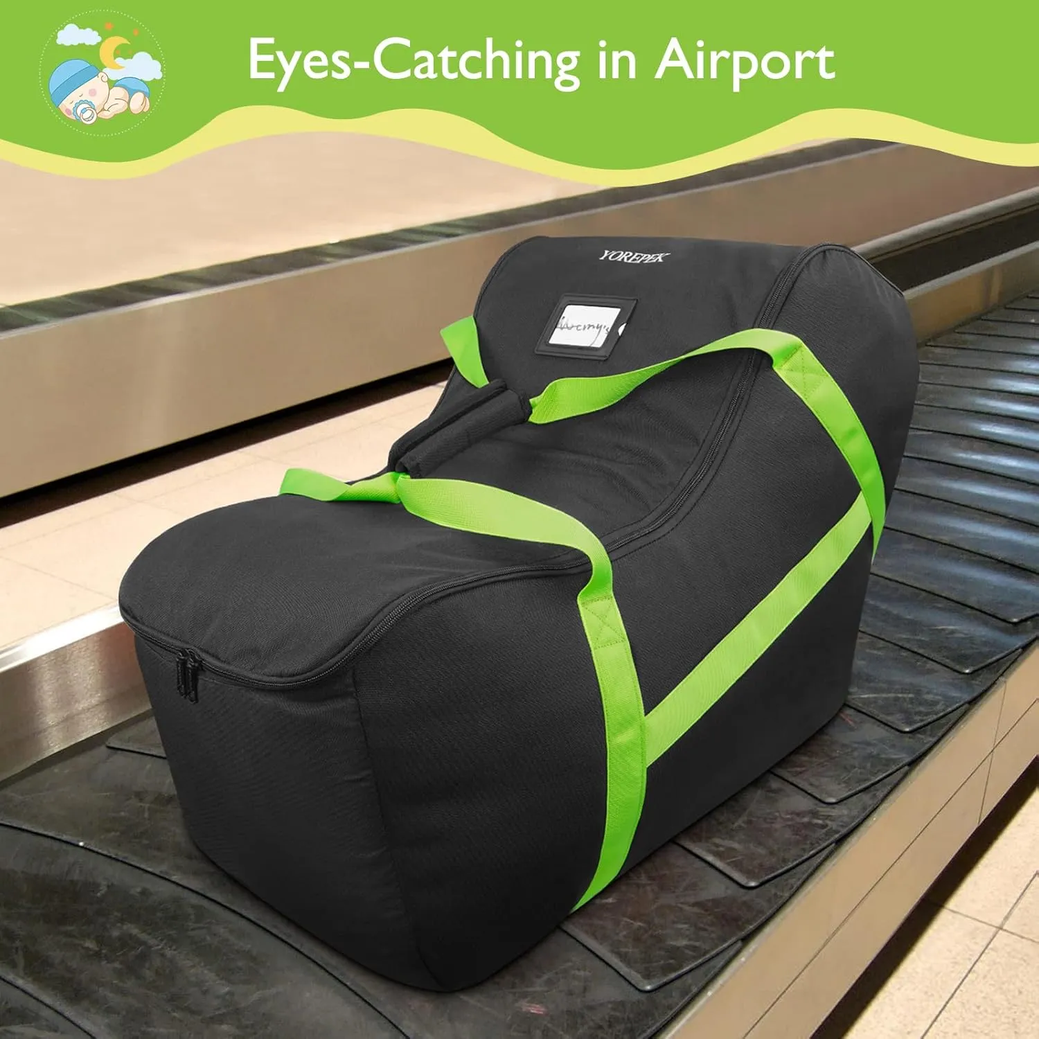 YOREPEK Infant Car Seat Travel Bag Compatible with All Nuna Pipa Car Seat and Base or Chicco KeyFit 30 and Base, Padded Car Seat Bags for Air Travel,Car Seat Gate Check Bag with 5 Protective Feet