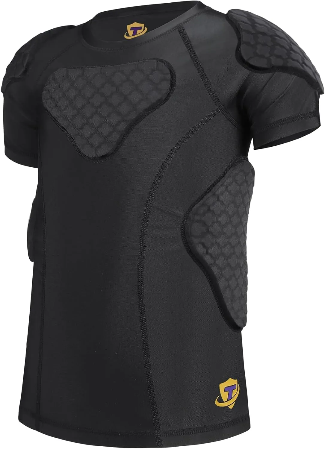 Youth Boys Football Rib Protector for Paintball Baseball Compression Padded Chest Protective
