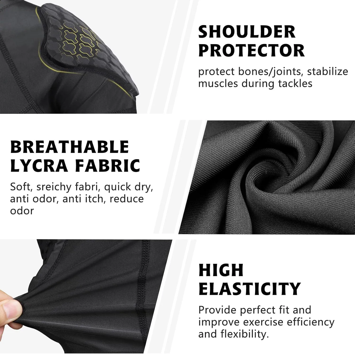 Youth Boys Football Rib Protector for Paintball Baseball Compression Padded Chest Protective